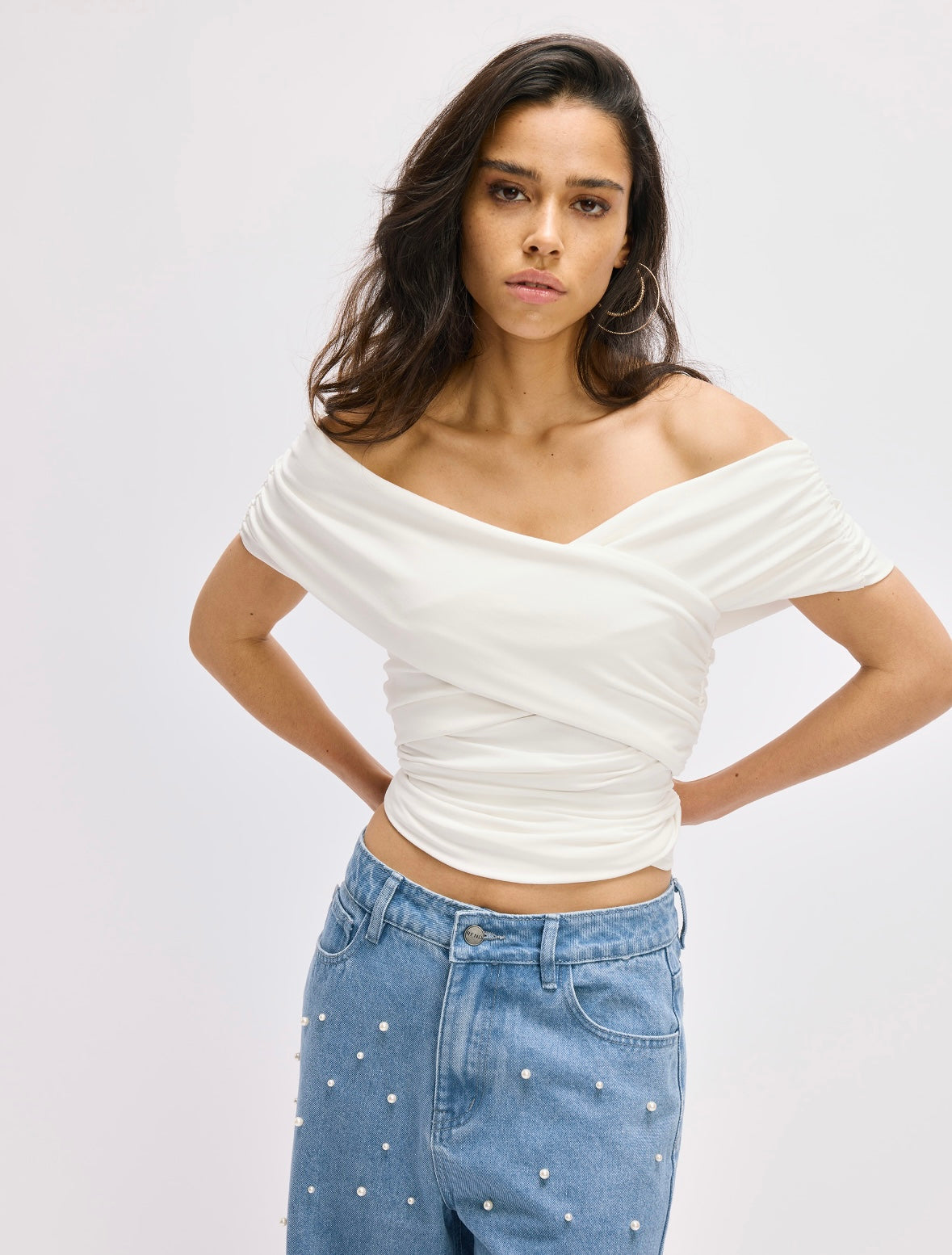 Cross short sleeve top ELMA - Refined Department